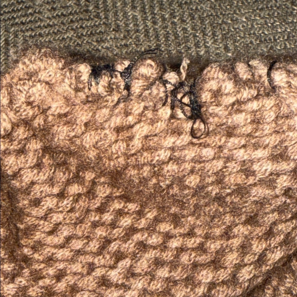 CO Wool Cashmere Blend Mocha Brown Fitted Cable Knit Sweater SZ XS - Picture 10 of 10